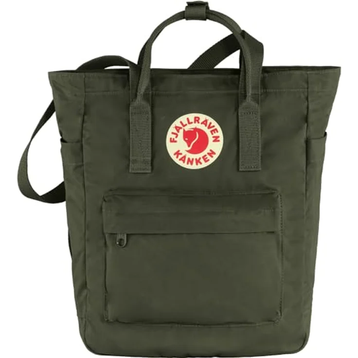 Fjällräven Kanken Totepack Schultertasche, 27 cm, grün, mit Rucksackfunktion und herausnehmbarem Sitzpolster – Bild 2