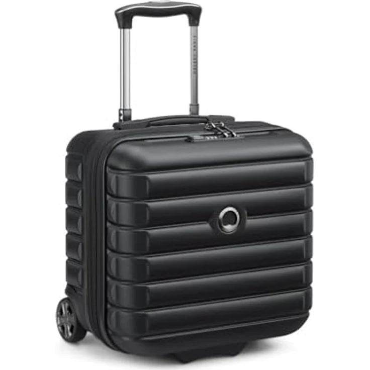 Delsey Shadow 5.0 4-Rollen Businesstrolley 38 cm Laptopfach mit Dehnfalte, Schwarz (30 l) – Bild 3