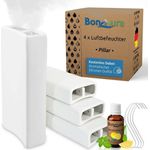 BonAura Luftbefeuchter 4x Verdunster für Heizung Keramik Heizkörper, inkl Haken und Duftöl