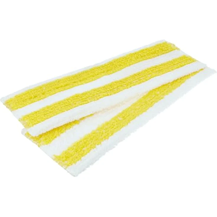 vhbw 2x Wischbezug kompatibel mit Kärcher SC 3 EasyFix, weiß/gelb, wiederverwendbar & waschbar, 2x Bodentuch für Dampfreiniger – Bild 1