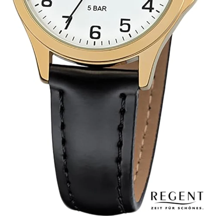 Regent Armbanduhr Damen 2103484, Analoguhr, 29 mm, schwarz – Bild 2