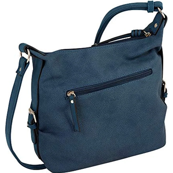 TOM TAILOR Umhängetasche CAIA Cross bag M, Nubuklederimitat, 7 Fächer, Smartphone-Fach, schwarz – Bild 2