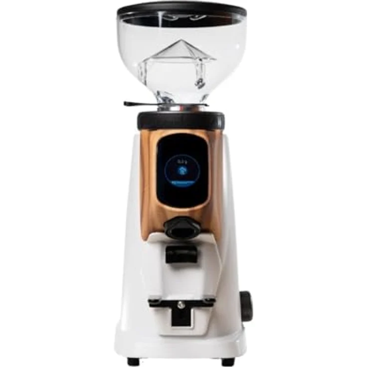 Fiorenzato AllGround Sense Artic Weiss Matt & Walnuss, Kaffeemühle mit DARK-T Titan Mahlwerk und Touchscreen-Display für präzise Grammzahl-Einstellung – Bild 2