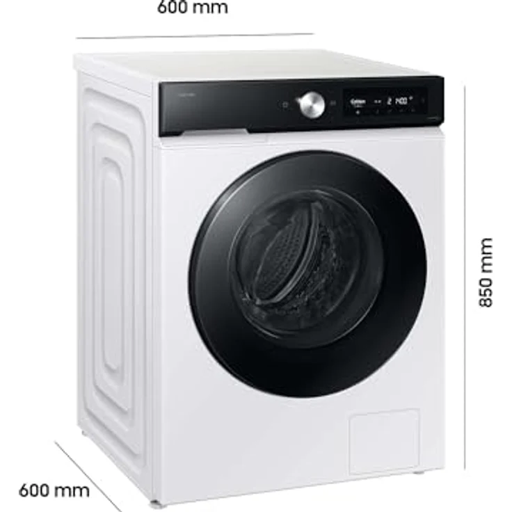 Samsung Bespoke AI Waschtrockner WD1BDB7B85GEU2, 11+6 kg, QuickDrive, AI Ecobubble, AI Wash, SuperSpeed 39 Min., Weiß – Bild 2