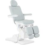 Physa Fußpflegestuhl ROME PISTACHIO, elektrisch verstellbar, belastbar bis 150 kg, Hellgrün/Weiß