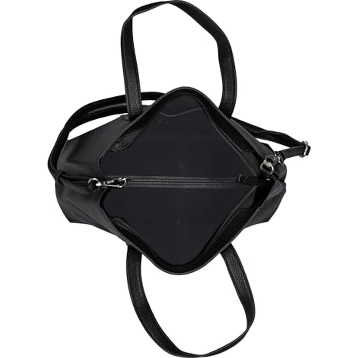 Tom Tailor Marla Handtasche, 30 cm, schwarze Kunstleder-Tasche mit verstellbarem Schulterriemen und Reißverschlussfach – Bild 4
