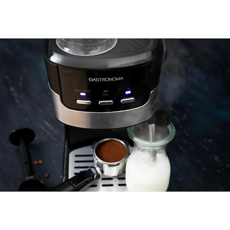 GASTRONOMA Filterkaffeemaschine 18110002, Espressomaschine mit 15 bar Druck, Schwarz mit Edelstahlakzenten – Bild 6