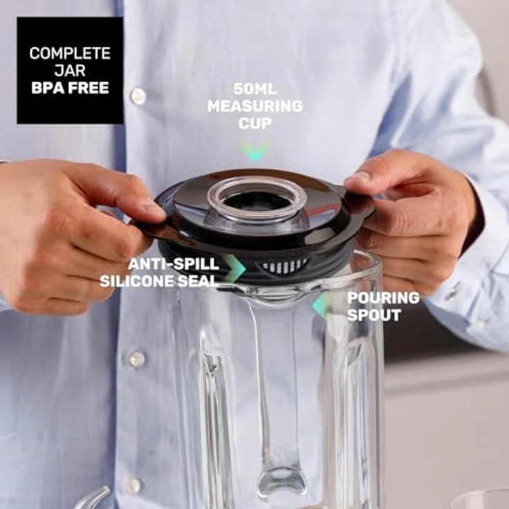 Taurus Standmixer PRIOR ADVANCE 1800 W 2 L, leistungsstarker Standmixer in schwarz – Bild 7