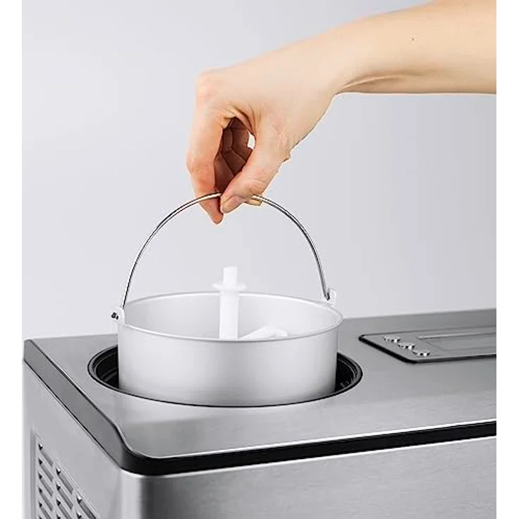 CASO Ice Creamer - 2 in 1 Design Eismaschine und Joghurtmaschine mit Kompressortechnik, kein Vorkühlen notwendig, produziert bis zu 2 Liter Eiscreme, Speiseeis oder Joghurt – Bild 6