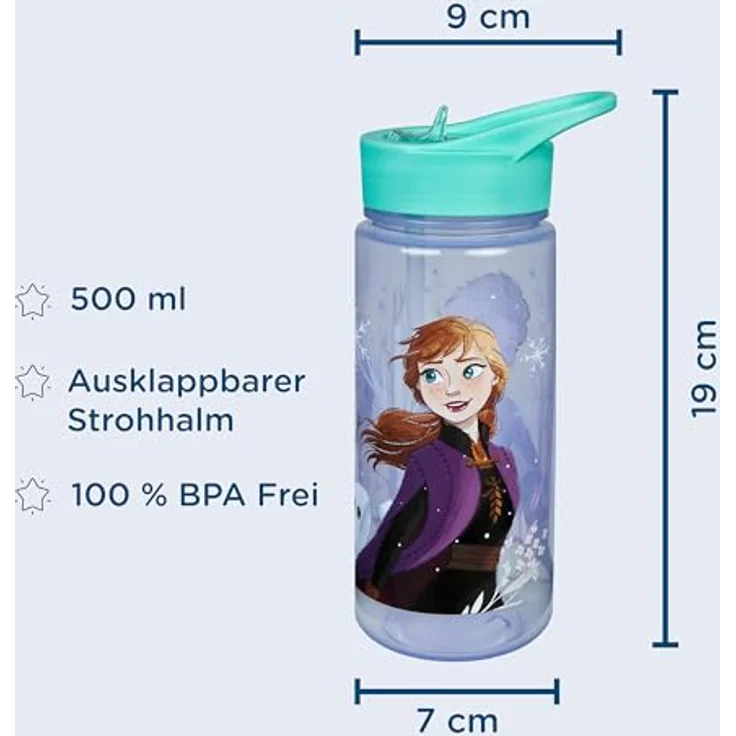 "Scooli Lunchbox Frozen, Set mit Trinkflasche, auslaufsicher, umweltfreundlich, lila" – Bild 3