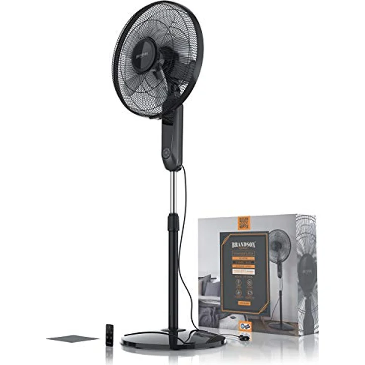 Brandson Standventilator DC Silent mit Fernbedienung + Display - mobiler Lüfter - 24 Geschwindigke – Bild 9
