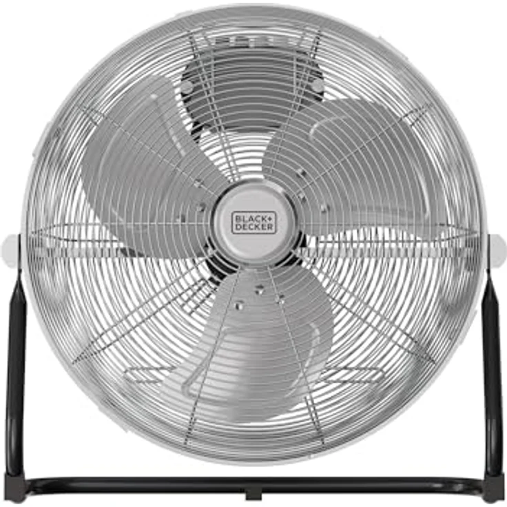 Black & Decker BXEFF61E, Standventilator, höhenverstellbar mit 3 Geschwindigkeiten und leisen Betrieb, Silber – Bild 1