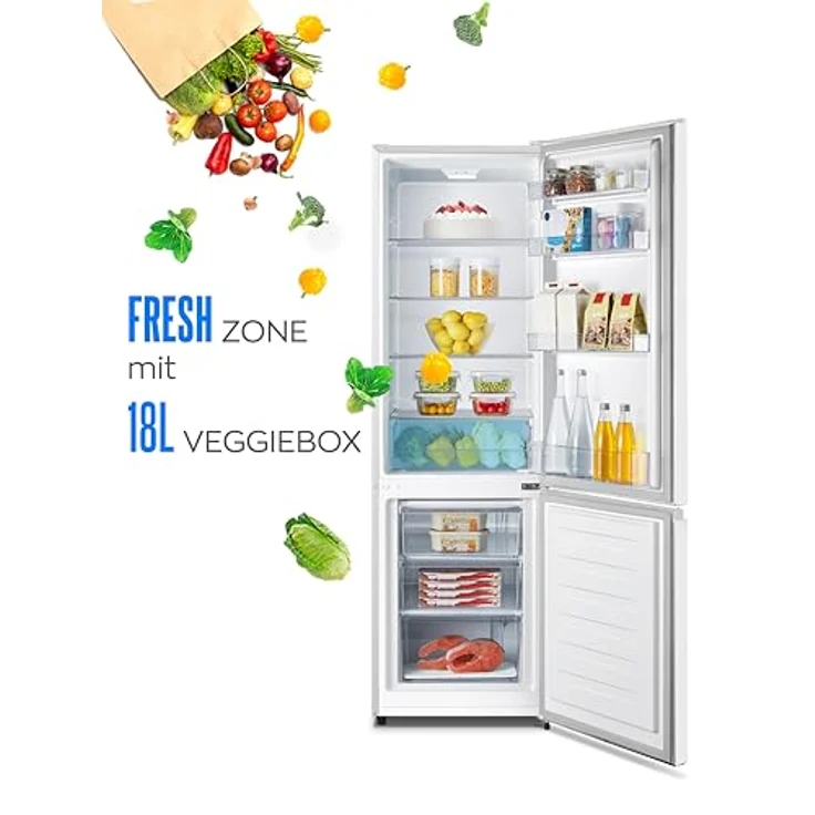 Heinrich´s HEINRICHS Kühlgefrierkombination 269 Liter, LED Beleuchtung, leise 39dB, weiß – Bild 3