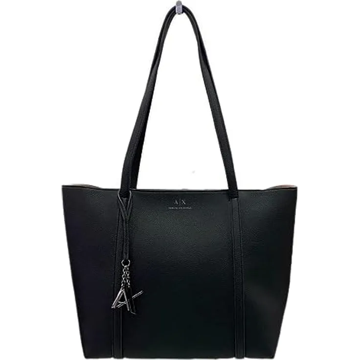 Armani Exchange Silvye Shopper Tasche, 33 cm, schwarz, 100% Polyester, 29.5 cm x 16 cm x 33 cm