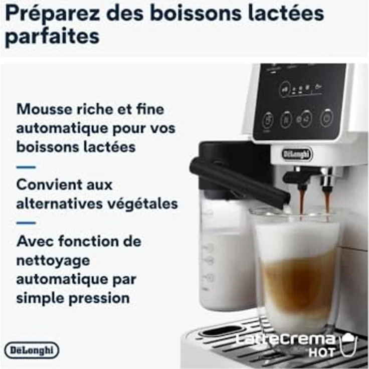 De'Longhi Kaffeevollautomat Magnifica Start ECAM 220.61.W weiß, One-Touch-Lösung mit benutzerfreundlichem Bedienfeld – Bild 4
