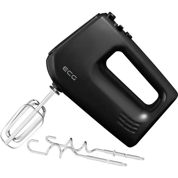 ECG RS 440 Black Lite, 400-Watt Handmixer mit 5 Geschwindigkeitsstufen, schwarzes Kunststoffdesign