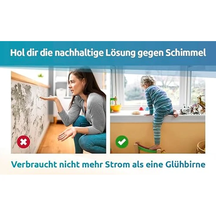 Technaxx Heizkörper Schimmel Dry Set M1+M2, Weiss, Infrarot-Heizer mit Überhitzungsschutz – Bild 2