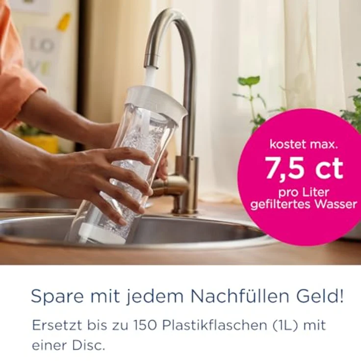 BRITA Wasserfilter-Karaffe Mind weiß-grau inkl. 1 MicroDisc Filter– BRITA Karaffe zur stilvollen Servierung von Wasser sowie zur Reduzierung von Chlor & geschmacksstörenden Stoffen – Bild 6