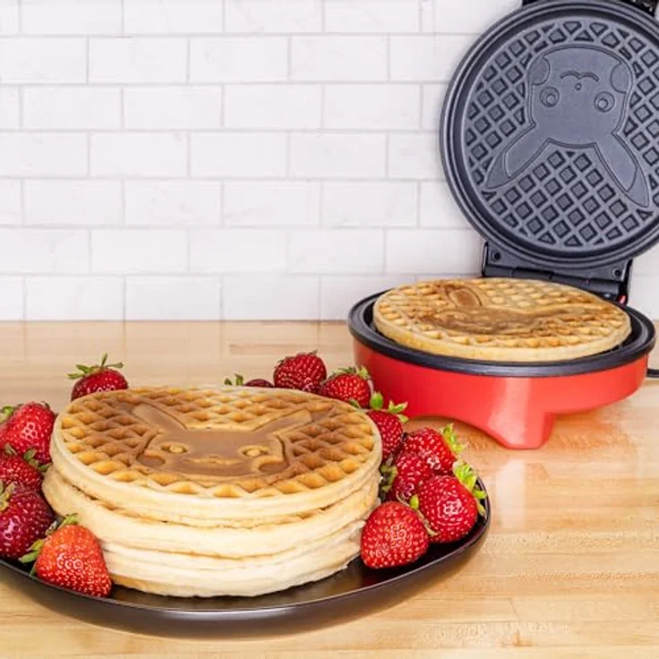 Uncanny Brands Pokemon Pikachu Waffeleisen, mit Pikachu-Motiv für kreative Waffeln – Bild 6