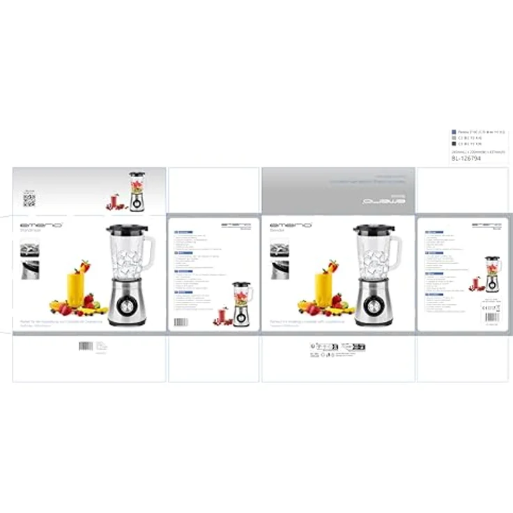 Emerio Standmixer BL-126794, 1000 W Powermixer mit 4-flügeligem Edelstahlmesser für Shakes und Smoothies – Bild 6