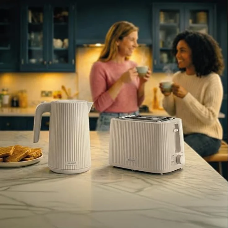 Seeger Toaster mit elegantem Rippendesign, 7 Bräunungsstufen und Auftaufunktion – Bild 4
