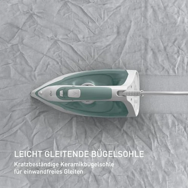 Tefal Dampfbügeleisen FV2C42 Virtuo 30, 2000 W, Vertikaldampf, Keramiksohle, 27 g/Min. Dampfabgabe, 120 g/Min. Dampfstoß - Blau – Bild 5