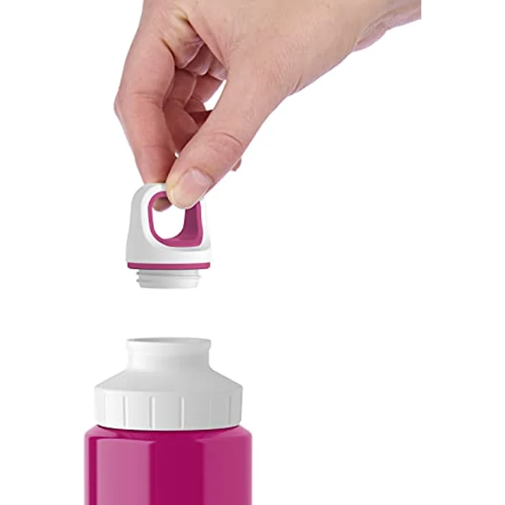 Emsa N3010500 Drink2Go Lightsteel Trinkflasche (Fassungsvermögen: 0,6 Liter, Edelstahl) pink-Drop White – Bild 3