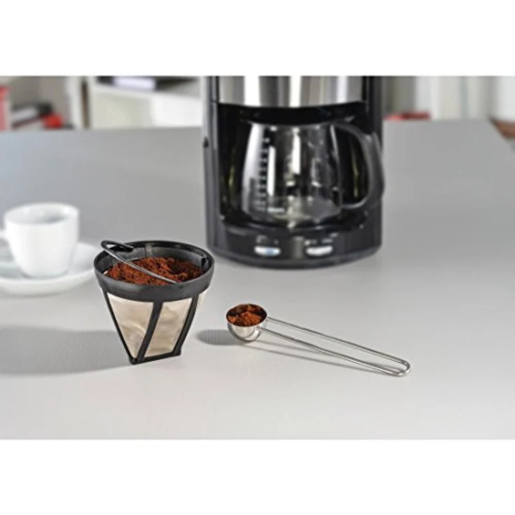 Xavax Dauer-Kaffeefilter Größe 4 (Dauerfilter für Filterkaffeemaschinen und Tee, Ø 12 cm, Höhe 10 cm, Edelstahlgewebe, wiederverwendbar, spülmaschinengeeignet) Permanent-Filter – Bild 2