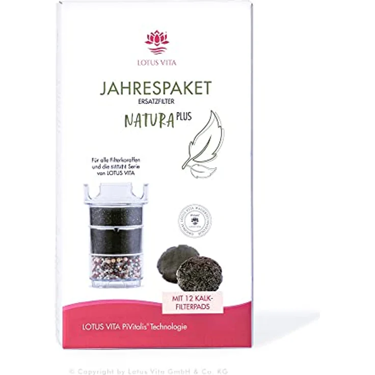 Lotus Vita Wasserfilter Ersatz Jahres Paket - 6 x Filter 12 x Kalkpad für ESPRIT, LOTUS, FAMILY, ONE, NATURA PLUS – Bild 2