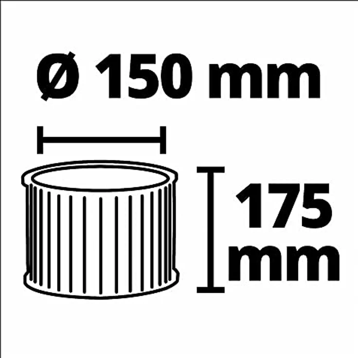 Einhell Original Ersatzfaltenfilter für Staubklasse L (geeignet für Einhell Nass-Trockensauger der Staubklasse L, zum Trockensaugen, 150 mm Durchmesser, 175 mm Höhe) - Preisvergleich – Bild 4