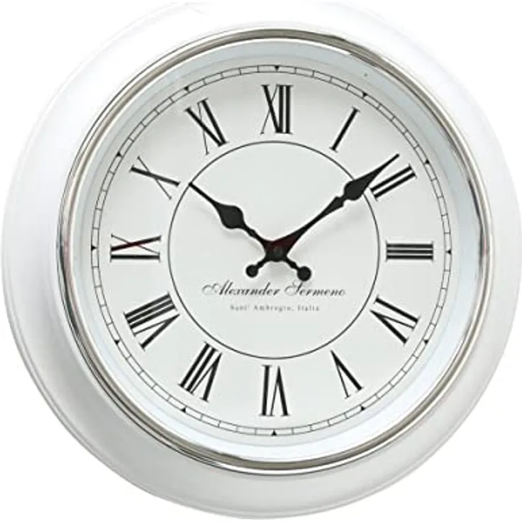 Boltze Wanduhr Yella (ø 40 cm, Uhr im Retro Stil / Vintage, Ziffern römisch, Uhr für Küche / Wohnzimmer / Esszimmer, analoge Uhr) 3453100