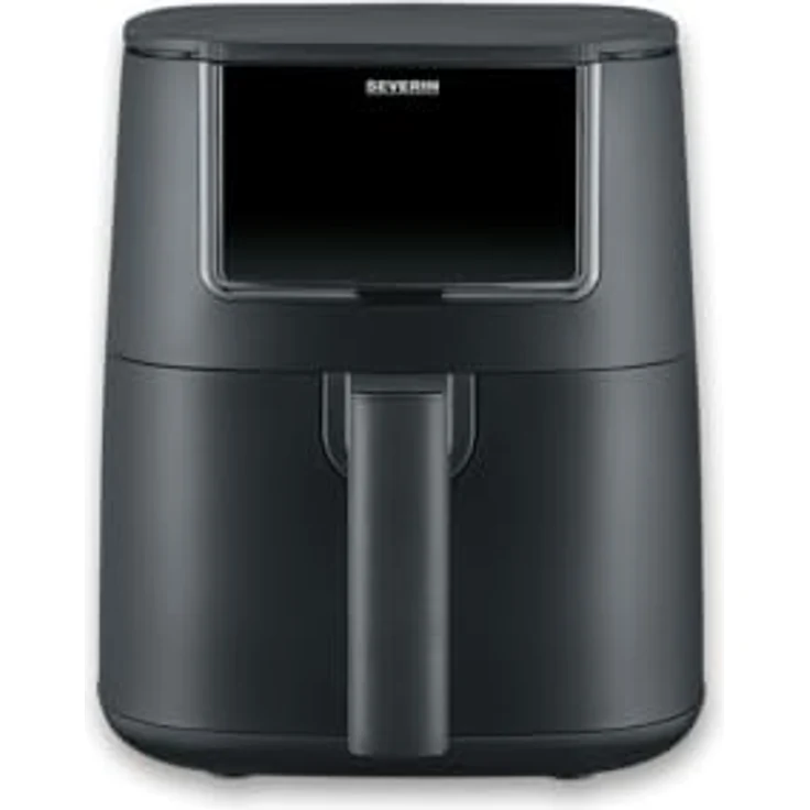 SEVERIN Heißluftfritteuse Black Line „Single“ FR 2461, gesunde Heißluft-Technologie mit 8 Automatik-Programmen und Shake Reminder, Schwarz – Bild 2