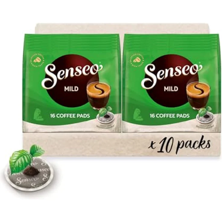Senseo Kaffeepads Mild, Feiner und Samtweicher Geschmack, Kaffee, neues Design, 10er Pack, 10 x 16 Pads – Bild 2