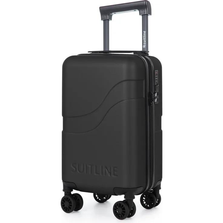 Suitline Handgepäckkoffer Suitline, 47 cm schwarz, 4 Rollen, abnehmbare Rolle, TSA-Schloss, 20 l Volumen