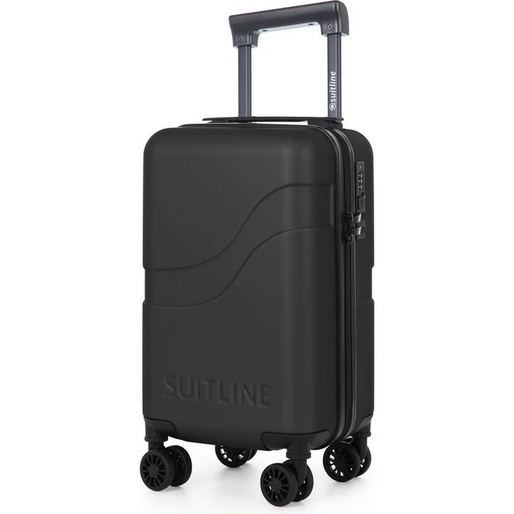 Suitline Handgepäckkoffer Suitline, 47 cm schwarz, 4 Rollen, abnehmbare Rolle, TSA-Schloss, 20 l Volumen