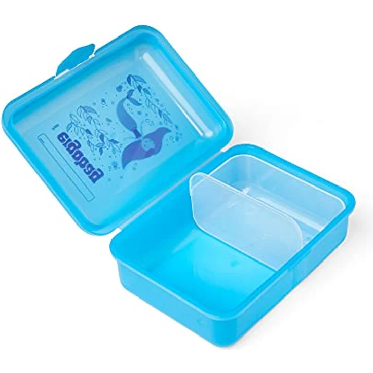ergobag Brotdose mit Motiv und Trennfach BPA-frei Spülmaschinenfest Robust Kinderfreundlich Meerjungfrau - Blau – Bild 2