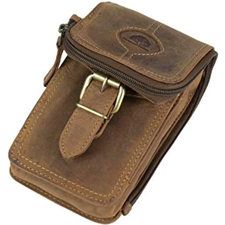 Greenburry Vintage Gürteltasche aus Leder, 10 cm x 4 cm x 18 cm, braun – Bild 4