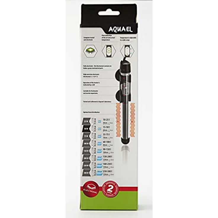 AquaEl Platinium Heater, 50 W Aquarienheizer mit elektronischem Thermostat, für 15-50 Liter, Temperaturbereich 20-33°C – Bild 6