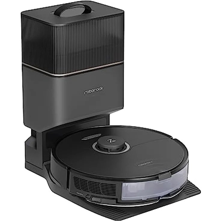 roborock S8+ Saug- & Wischroboter mit Absaugstation (Saugleistung 6000Pa, 180min Akkulaufzeit, 350ml Staub- / 300ml Wassertank, DuoRoller, Schall-/Auto-Lifting-Wischsystem, App-/Sprachsteuerung), schwarz – Bild 1
