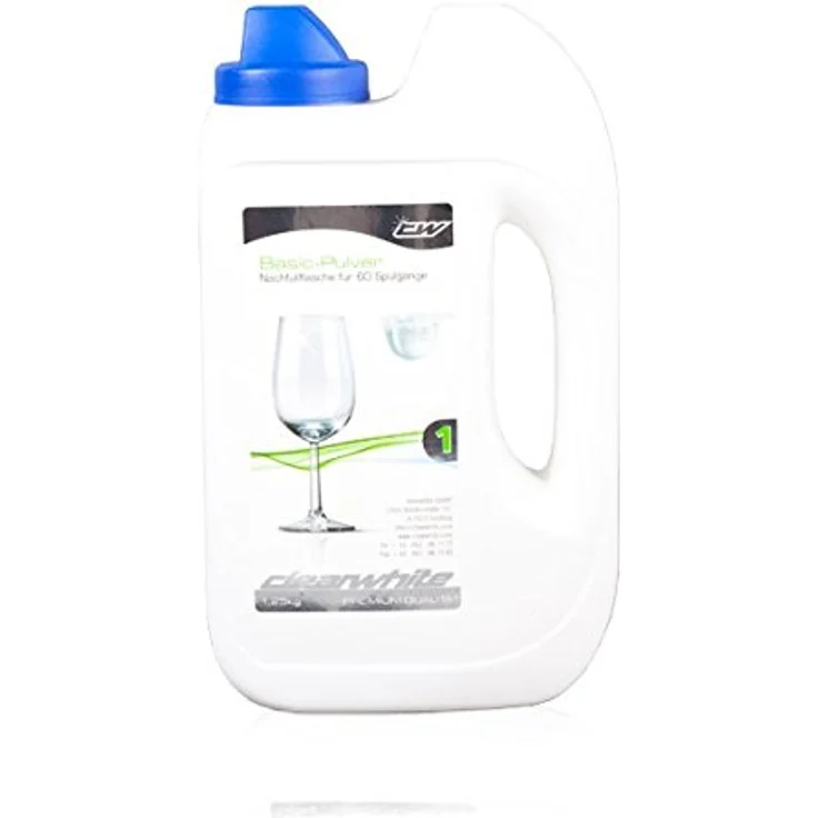 ClearWhite clearwhite Basic Pulver Dosierflasche 1,5 kg, hochwirksames Geschirrspüler-Zubehör mit Superenzymen und Glasschutzformel – Bild 4