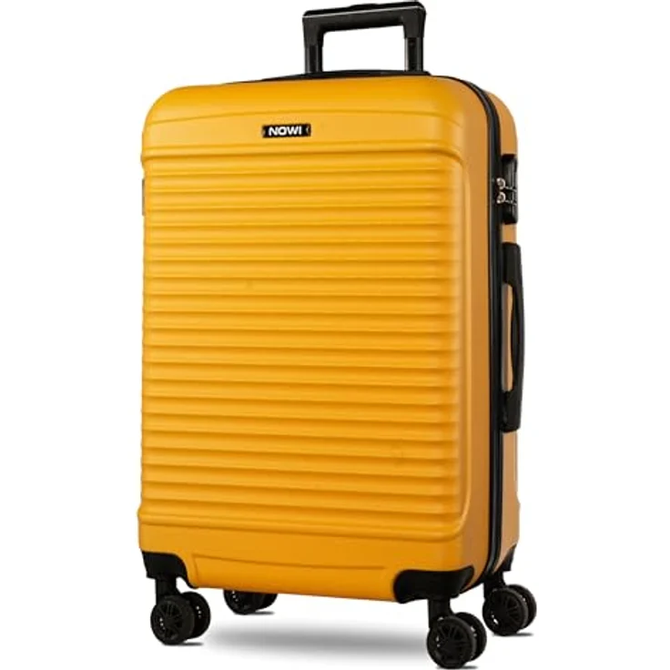 NOWI Las Palmas Koffer L – 59L Ultraleicht-Hartschalenkoffer mit 8 drehbaren Rollen, wasserabweisend, gelb – Bild 1