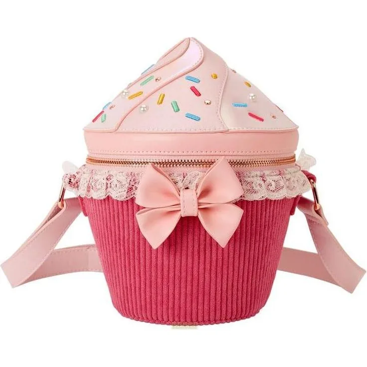 Loungefly Umhängetasche Figural Cupcake, mehrfarbig, aus hochwertigem PU-Leder, ideal für den täglichen Gebrauch