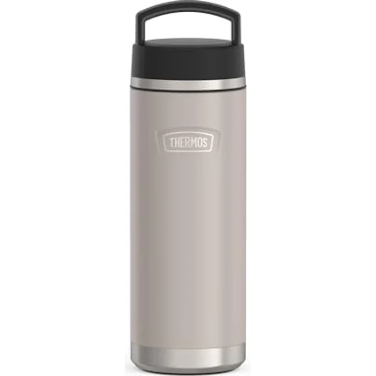 Thermos THERMOS ICON BEVERAGE BOTTLE 0,71l, beige/sandstone mat, Edelstahl Trinkflasche 710ml, 18h heiß / 24h kalt, spülmaschinenfest, absolut dicht, BPA-frei – Bild 1