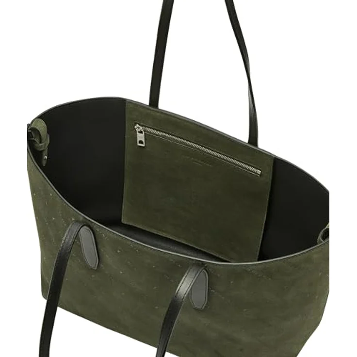 Liebeskind Monogram Shopper Tasche, 100% Leder, grün, 47 cm x 12 cm x 26 cm – Bild 3