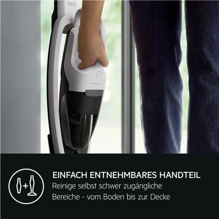 AEG HYGIENIC 5000 Akku-Staubsauger kabellos/Akku-Laufzeit: bis zu 50 Min. / Farbe: Shell White Weiß – Bild 3