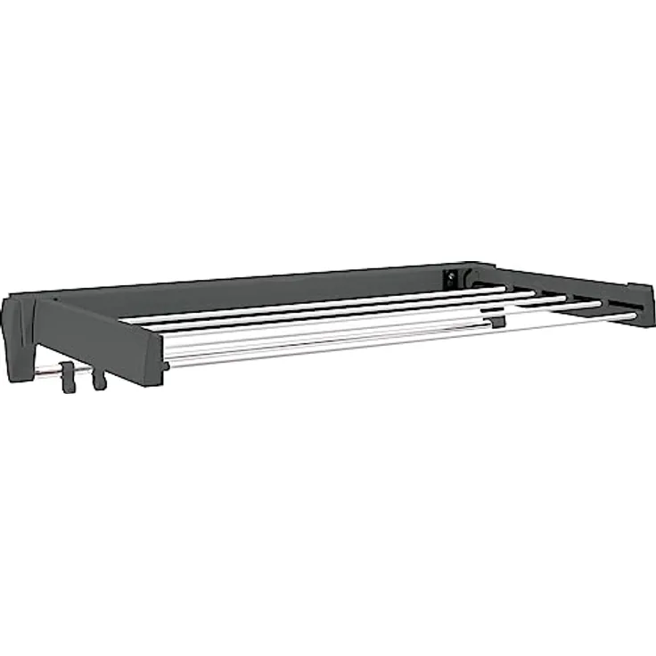 JUWEL ArtDry 70 Standtrockner (Obsidian Grau, ausziehbar, versenkbare Trockenstäbe, Trockenlänge von 4 Metern, Belastbar bis 12kg) 40148, Standard