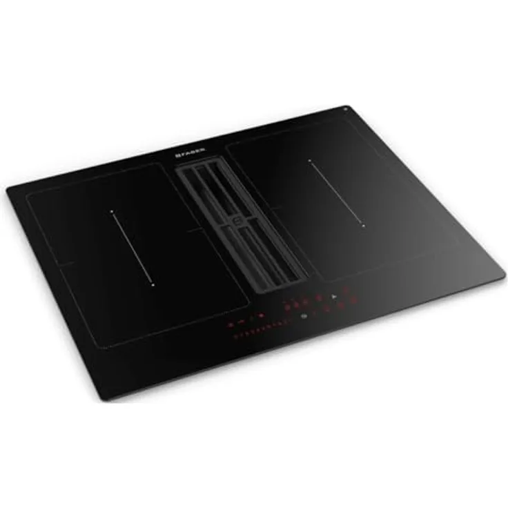 Faber Galileo Smart 60 Cm Schwarz, Dunstabzugshaube mit Integriertem Herd und 3000 W Booster Schmor-Kochplatte