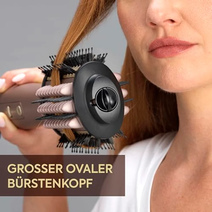 BaByliss Warmluftbürste Air Power Volume AS95E, 2-in-1 Warmluft- und Heizbürste, WET/DRY Modi, ovale Bürste für Glanz, schwarz – Bild 3
