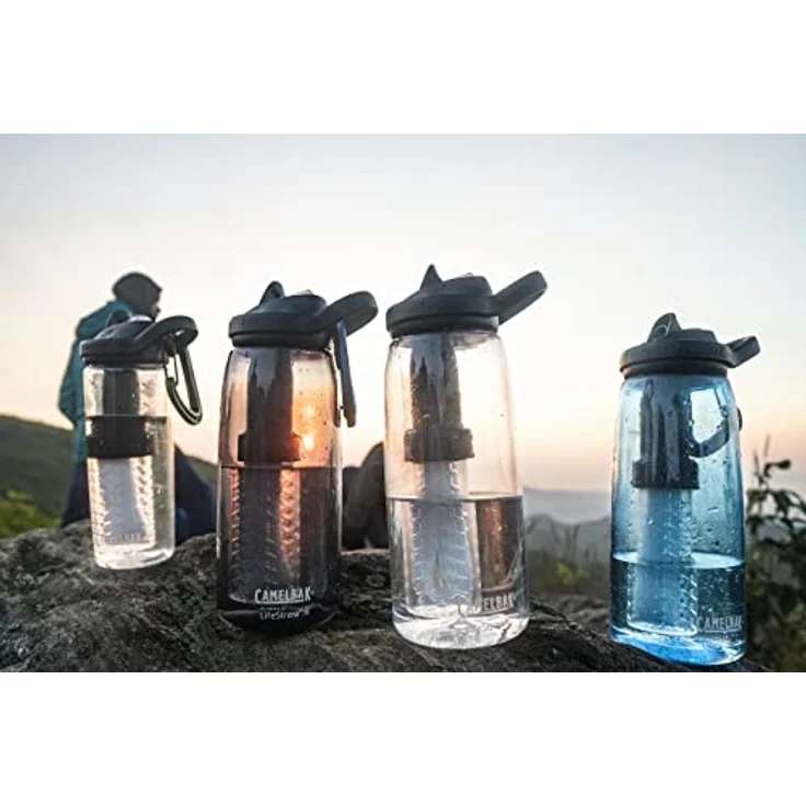 CamelBak Eddy+ LifeStraw Vacuum, 600 ml Trinkflasche mit Filtersystem zur Entfernung von Bakterien und Chemikalien, True Blue - Hellblau – Bild 6