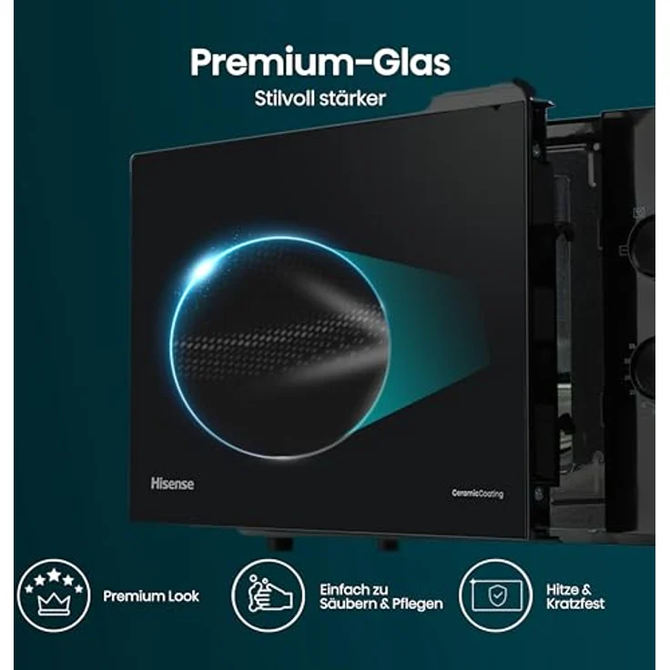 Hisense Mikrowelle H20MOBP1HI, 20 l, Inverter Technologie, Schwarz – Bild 6